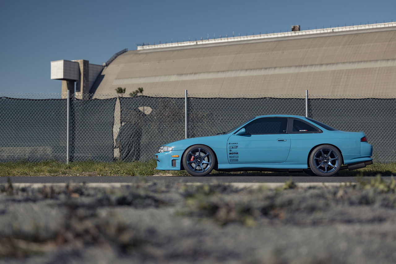 1995 Nissan 240SX - Motegi BATTLE - Blue | Motegi Wheels